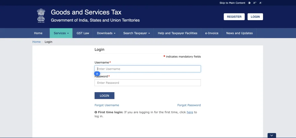 gst login