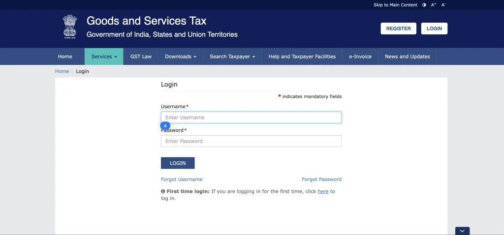 gst login process